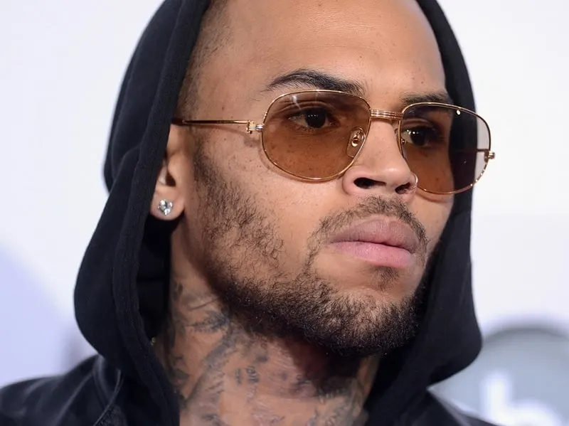 Chris Brown with Patchy Beard