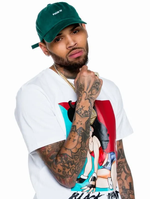Popular Chris Brown beard Styles