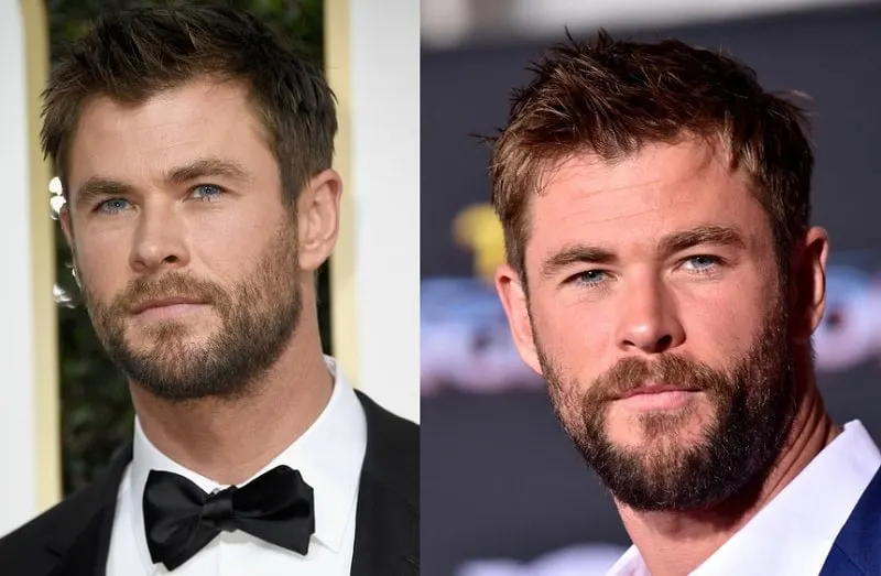 Chris Hemsworth's Short Beard Style