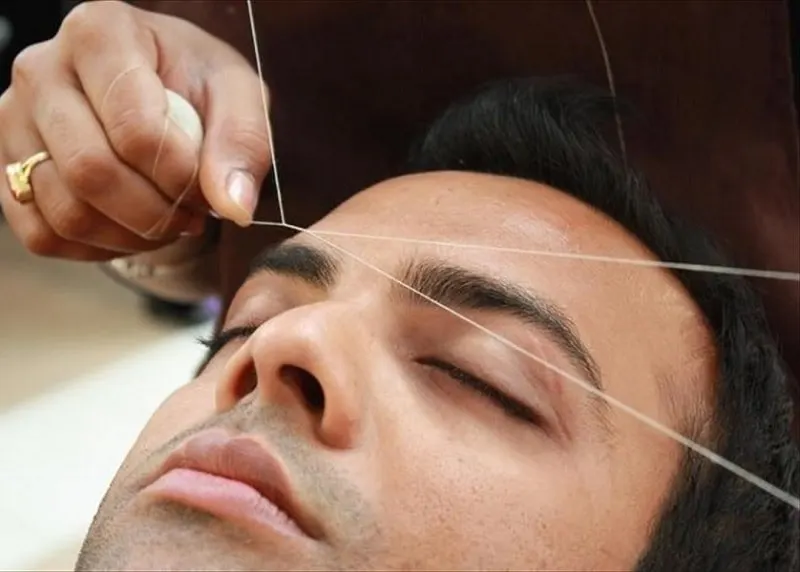 facial hair threading