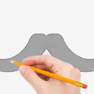 how to draw a mustache