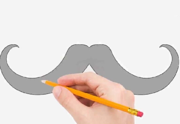 how to draw a mustache