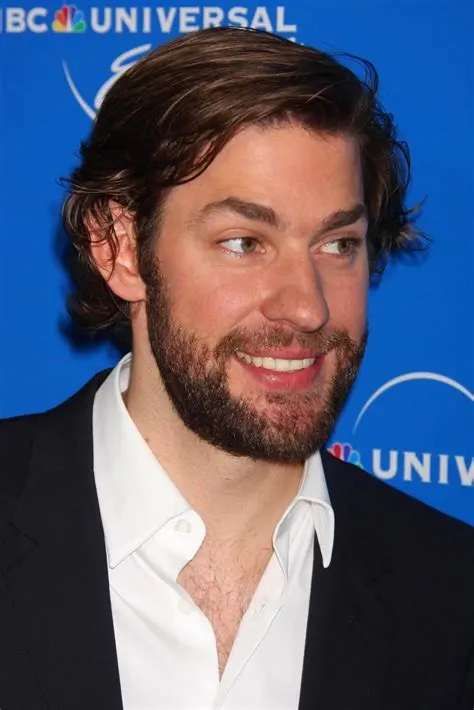 John Krasinski with Long Hair and Stubble Beard