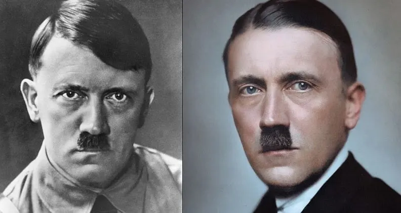 Adolf Hitler with famous toothbrush mustache