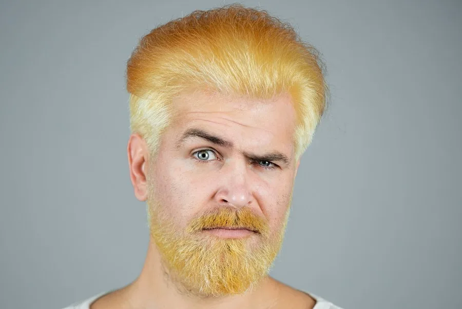blonde chevron mustache