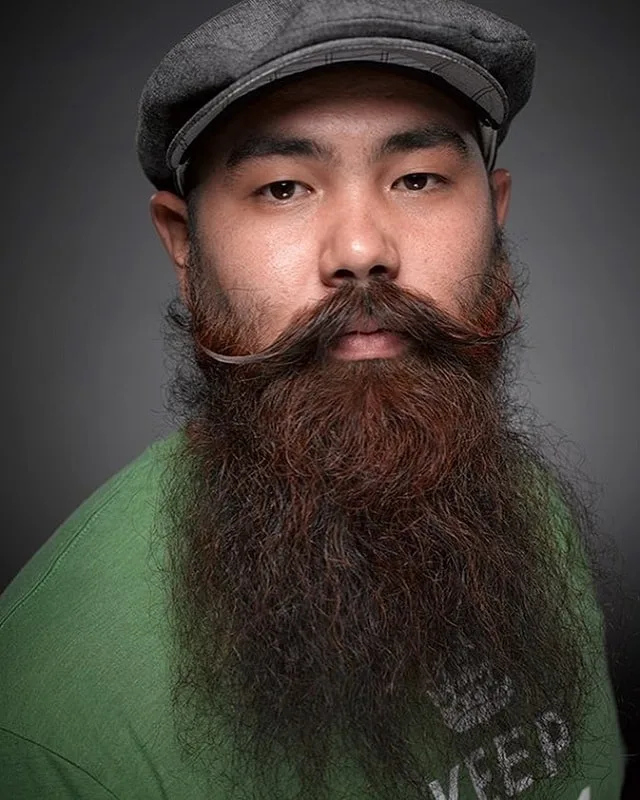 chinese beard with mustache