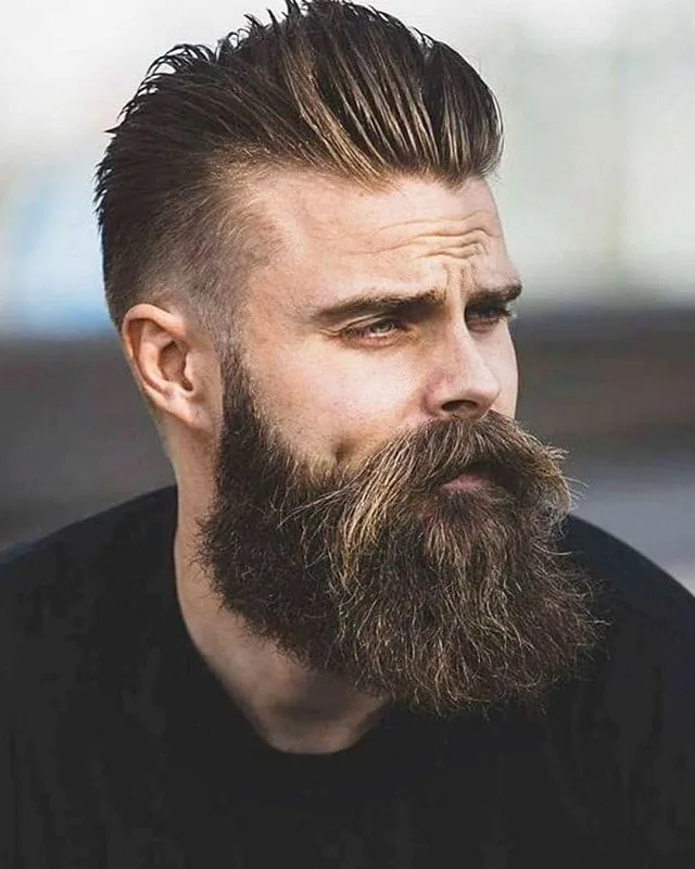 medium beard with mustache
