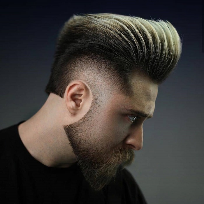 undercut hairstyle with short beard - Mens Hairstyle 2020
