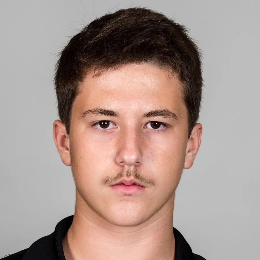 thin mustache for teen boys