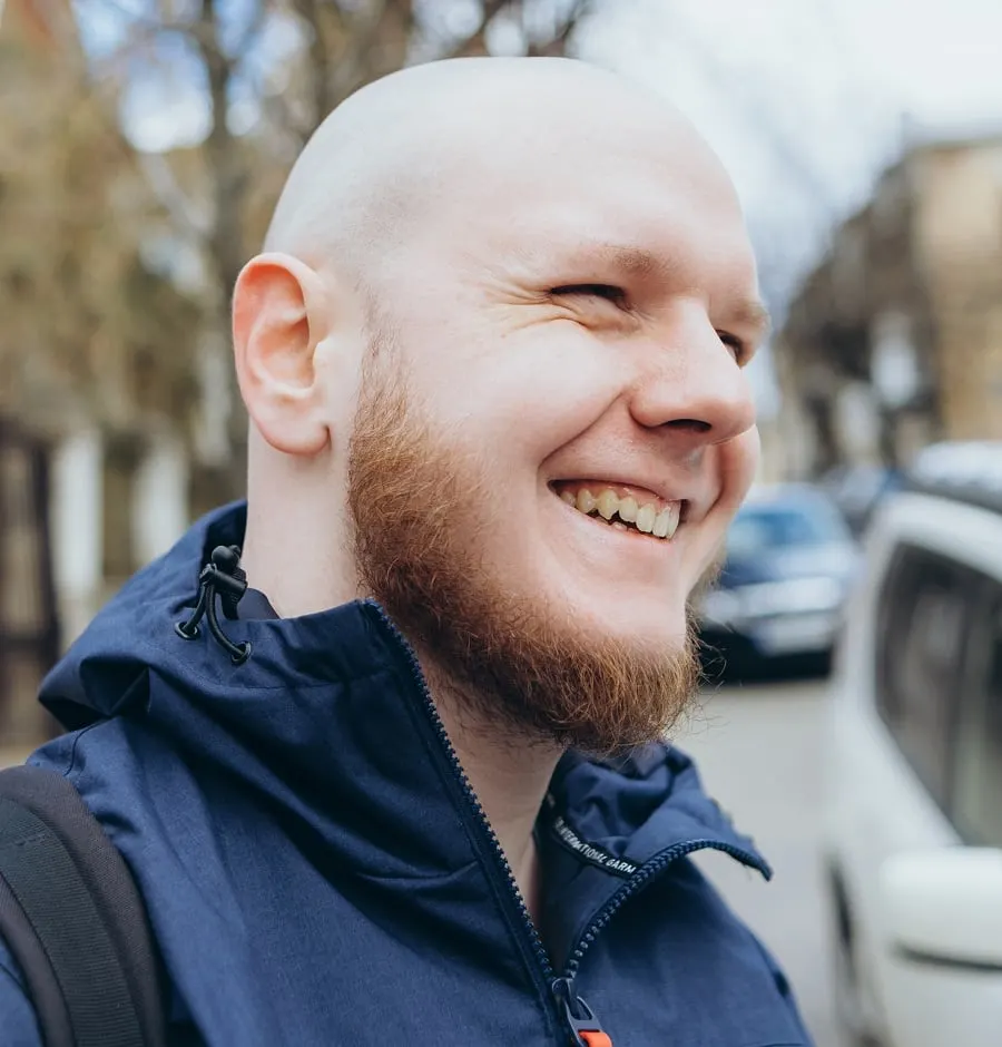 chin curtain beard for bald men