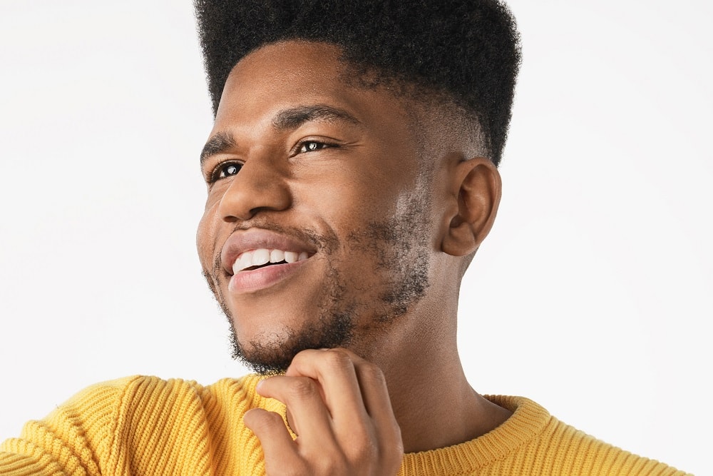 black men's patchy beard