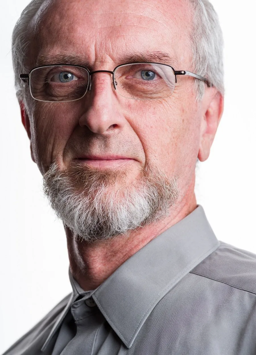 salt and pepper beard without mustache