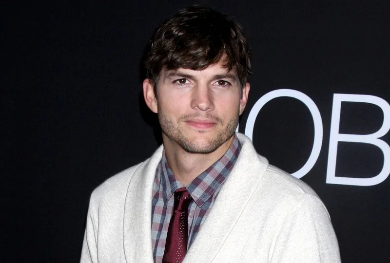 Ashton Kutcher with Thin Mustache