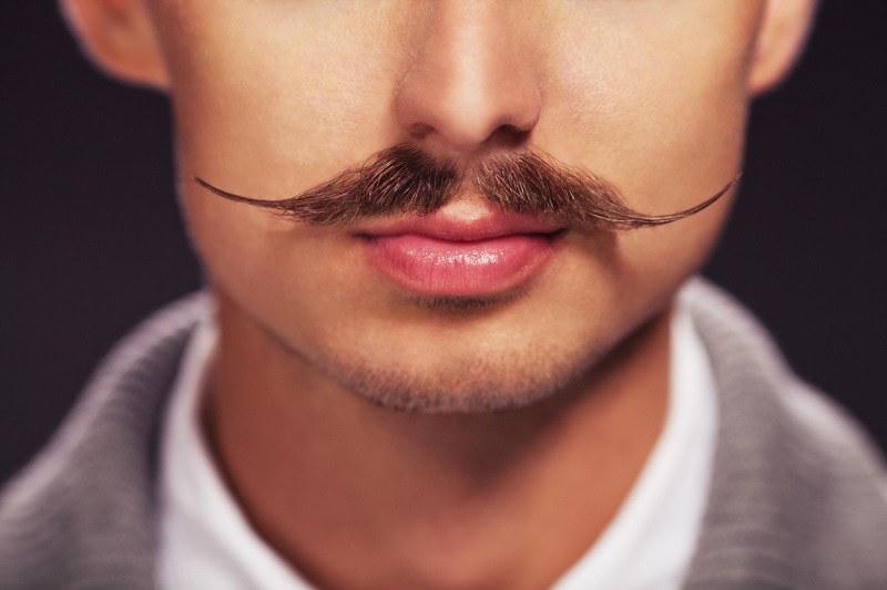 English Mustache with Light Chin Beard