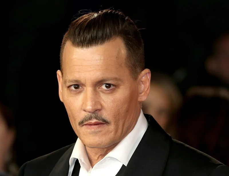 Johnny Depp with Pyramidal Mustache