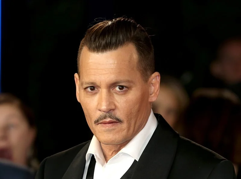Johnny Depp with Pyramidal Mustache