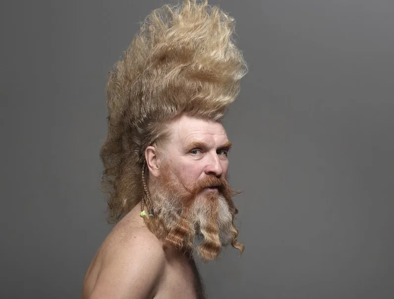 Large Mohawk with Viking Style Beard