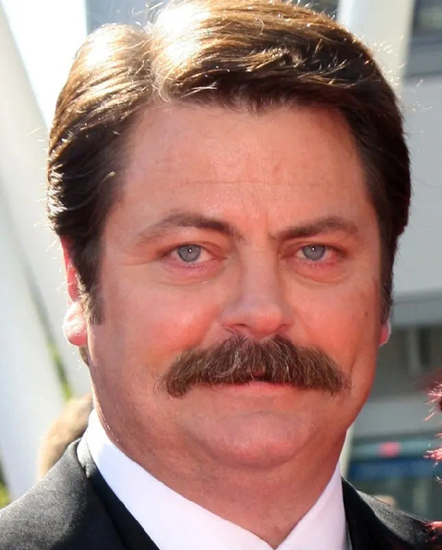 Nick Offerman with Cookie Duster Mustache