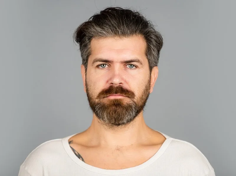 beardstache with short beard