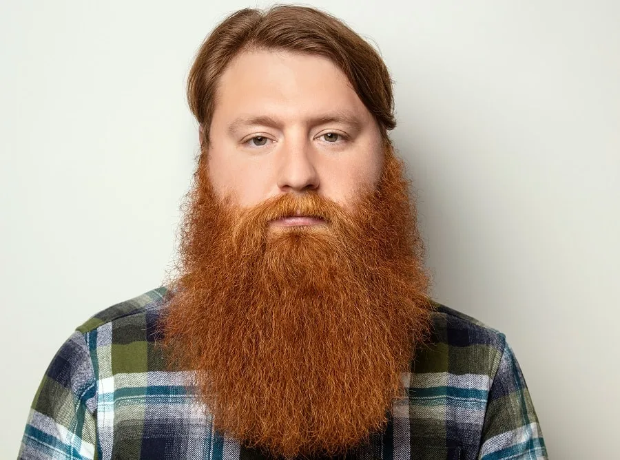 ginger bushy beard for round face