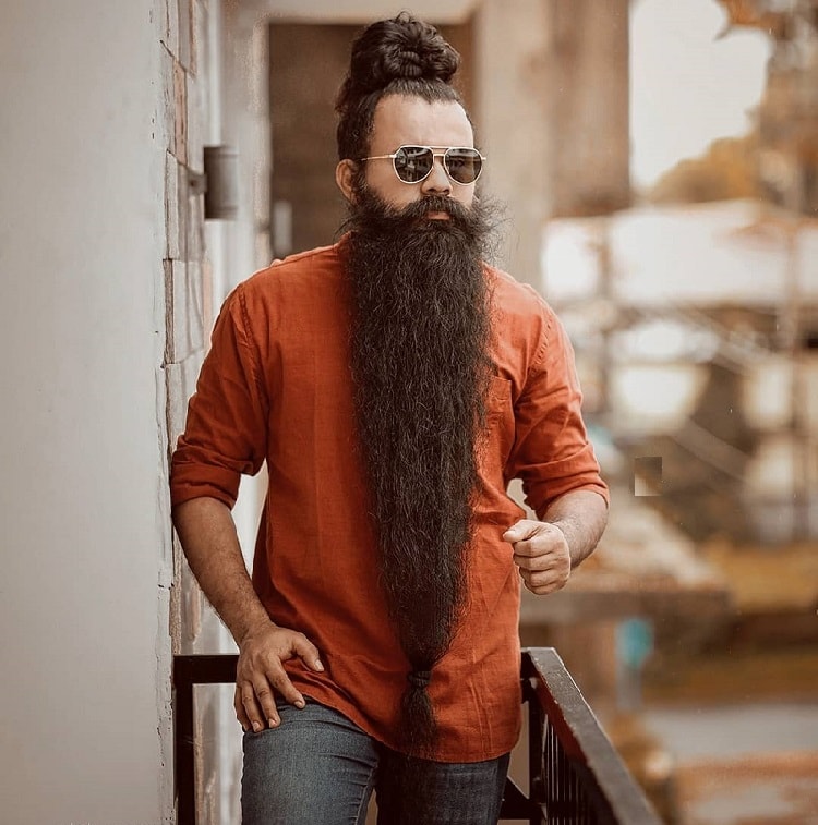 praveen parameswar with longest beard
