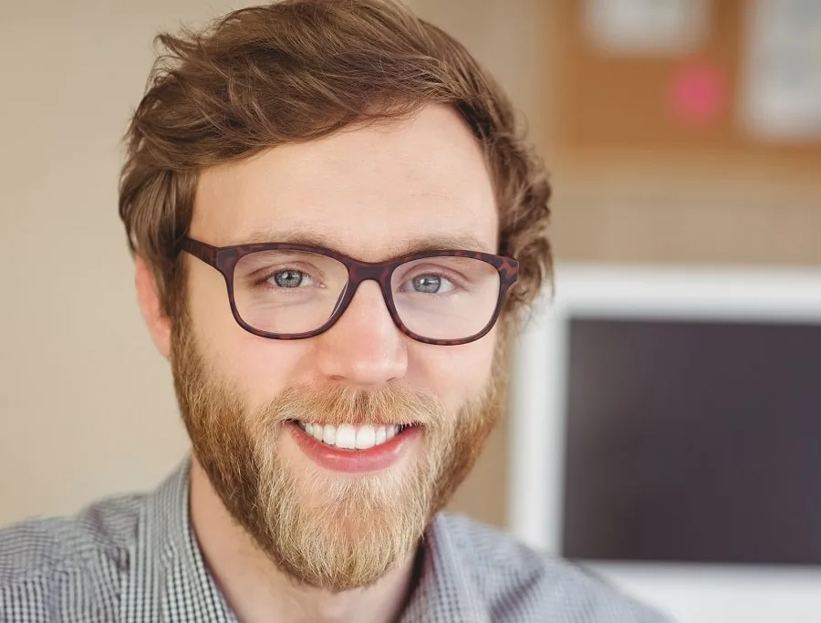 short beard with glasses