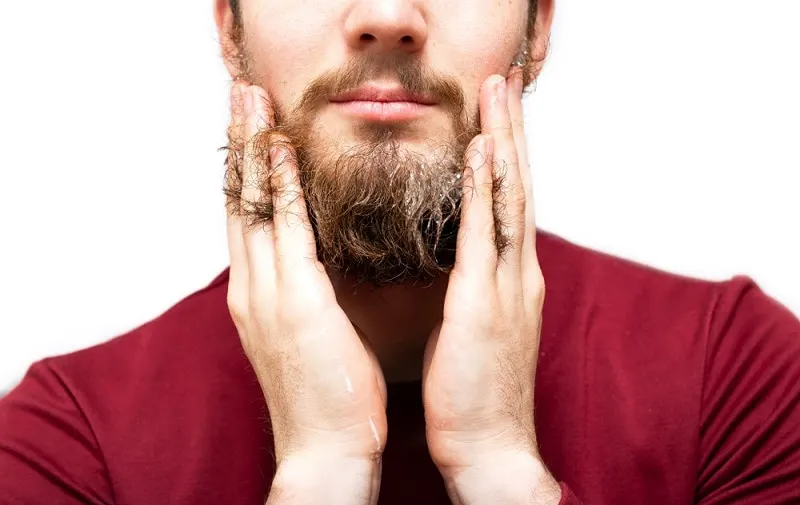 straightening beard with chemical