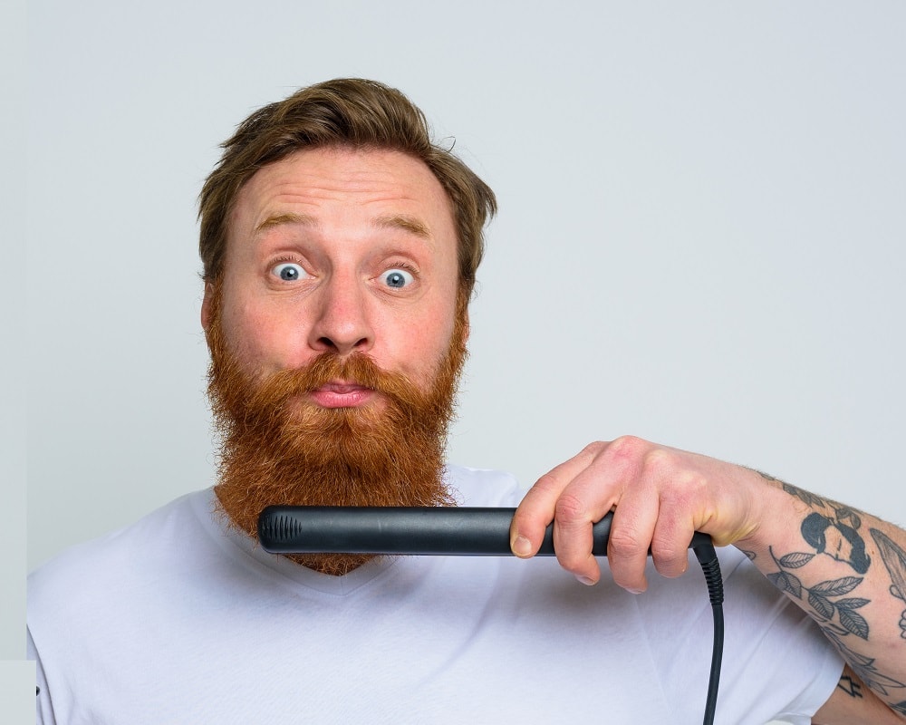 Taming curly outlet beard