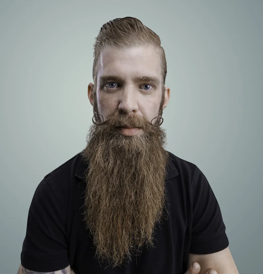 long beard and mustache