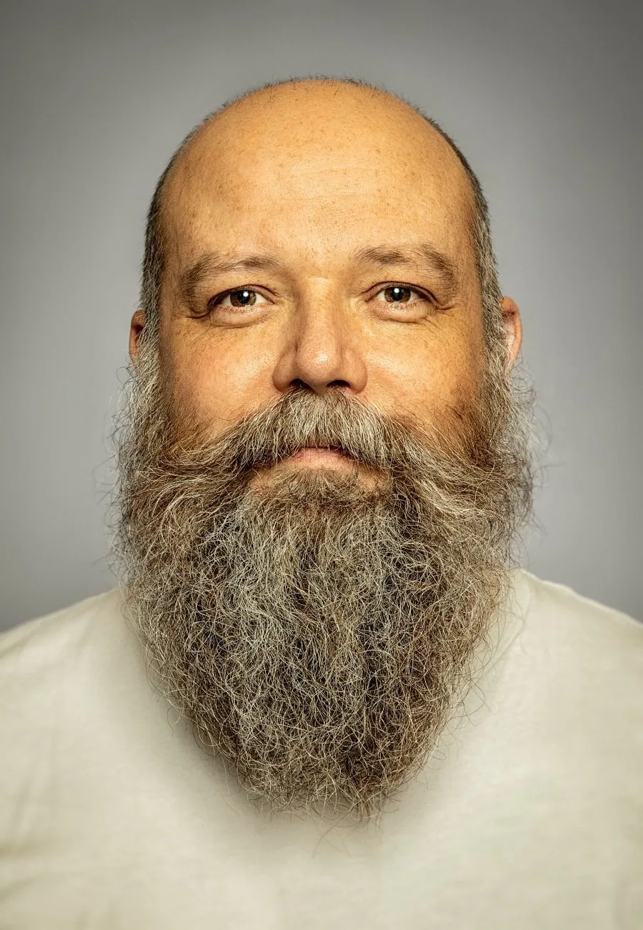 long beard style for round faces