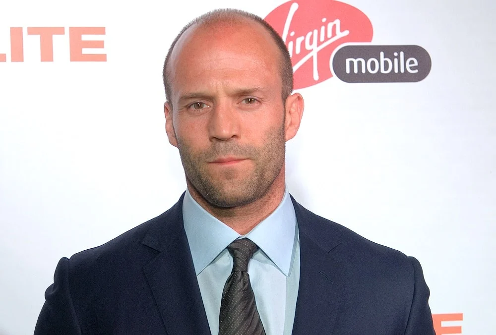 Bald Celebrity Jason Statham With Beard
