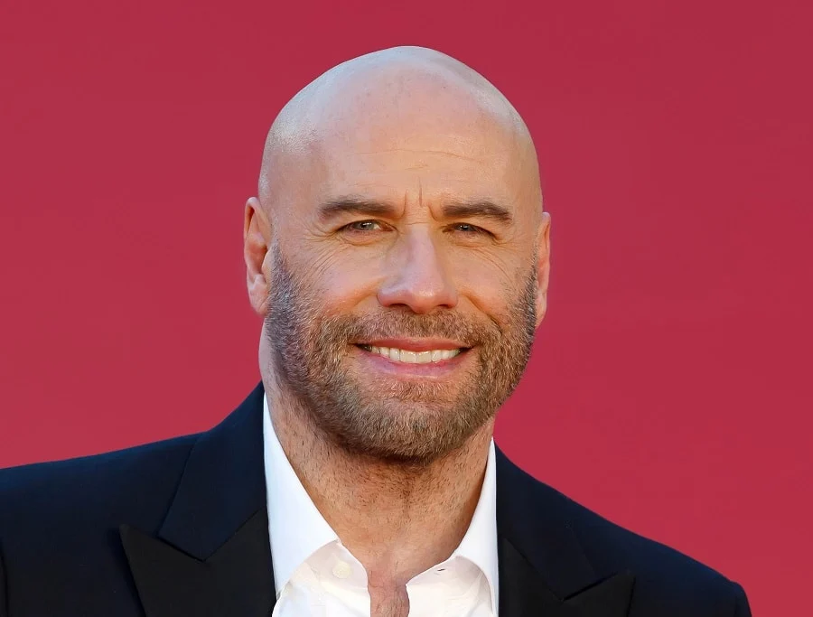 Bald Celebrity John Travolta With Beard