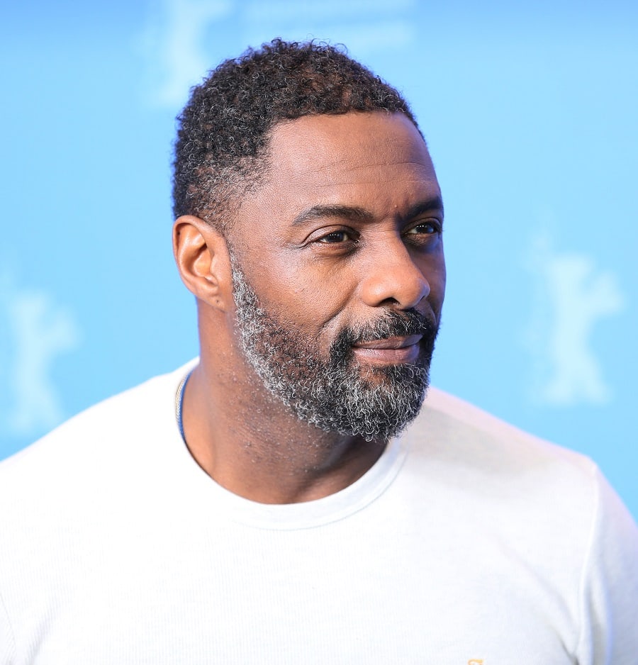 Black Celebrity Idris Elba With Beard