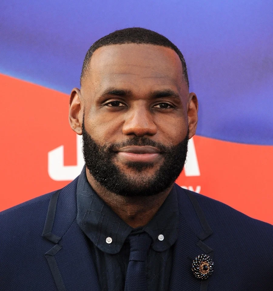 Black Celebrity Lebron James With Beard