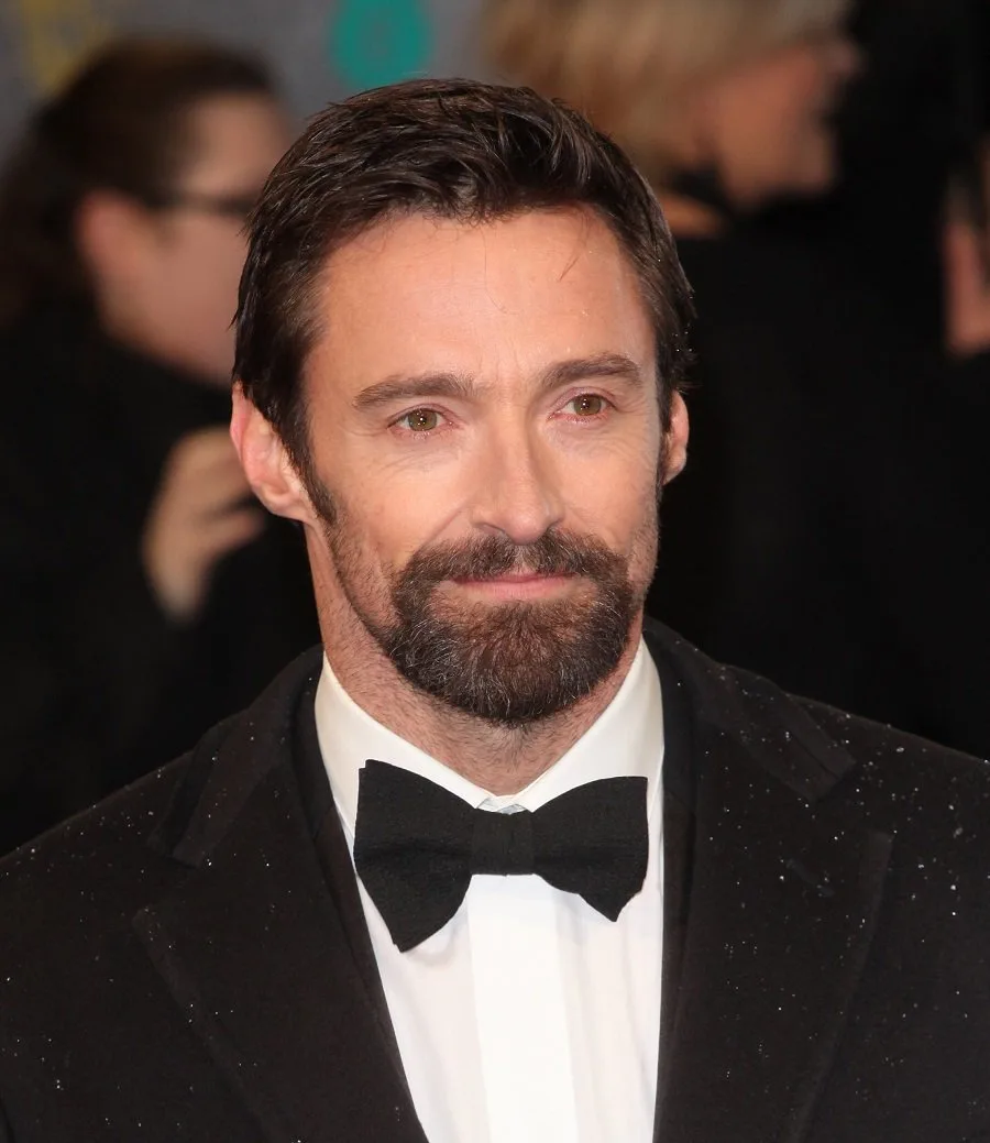 Celebrity Hugh Jackman With Goatee