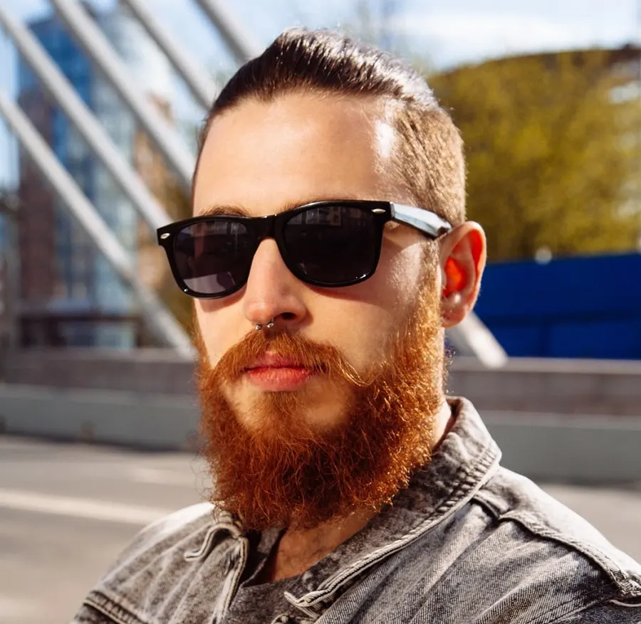 Hungarian mustache and curly beard