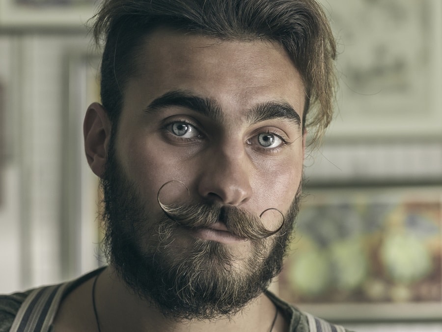 Hungarian mustache with beard