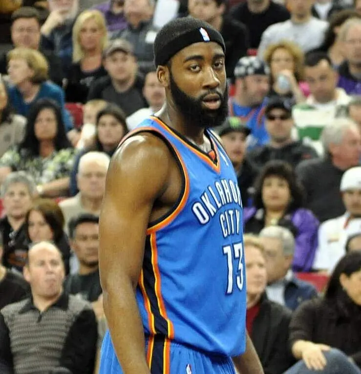 James Harden medium length beard in Oklahoma City