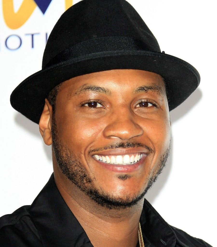 NBA Player Carmelo Anthony with patchy beard