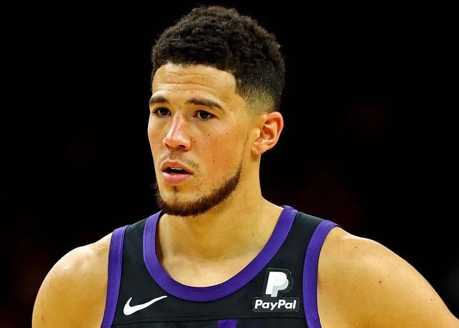 NBA Player Devin booker With Thick Chin Strap Beard
