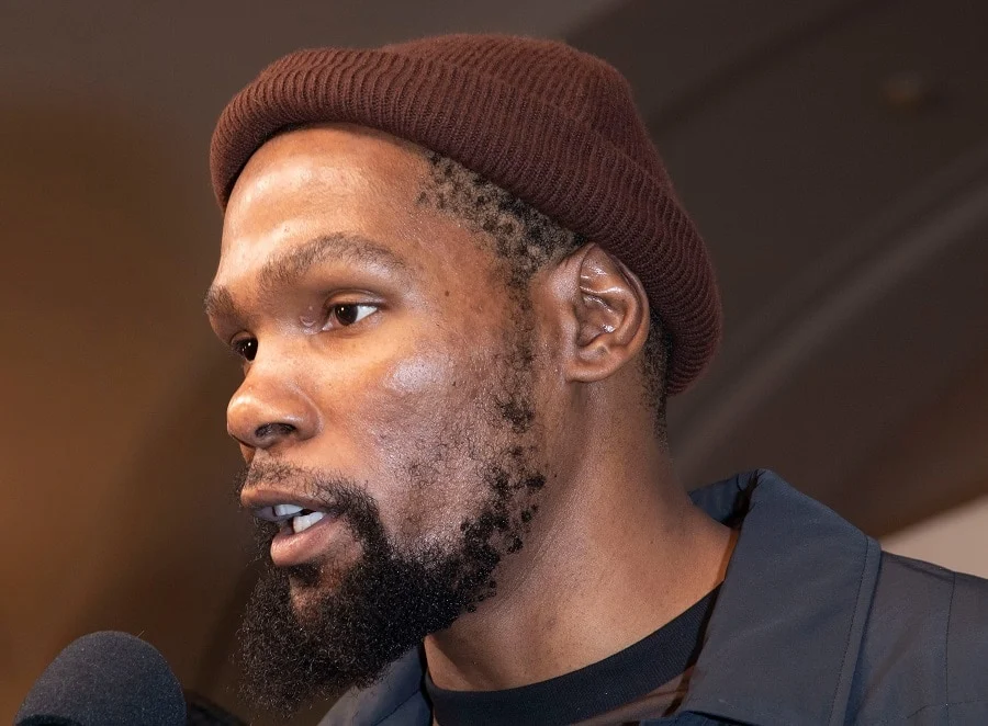 NBA Player Kevin Durant With Patchy Circle Beard