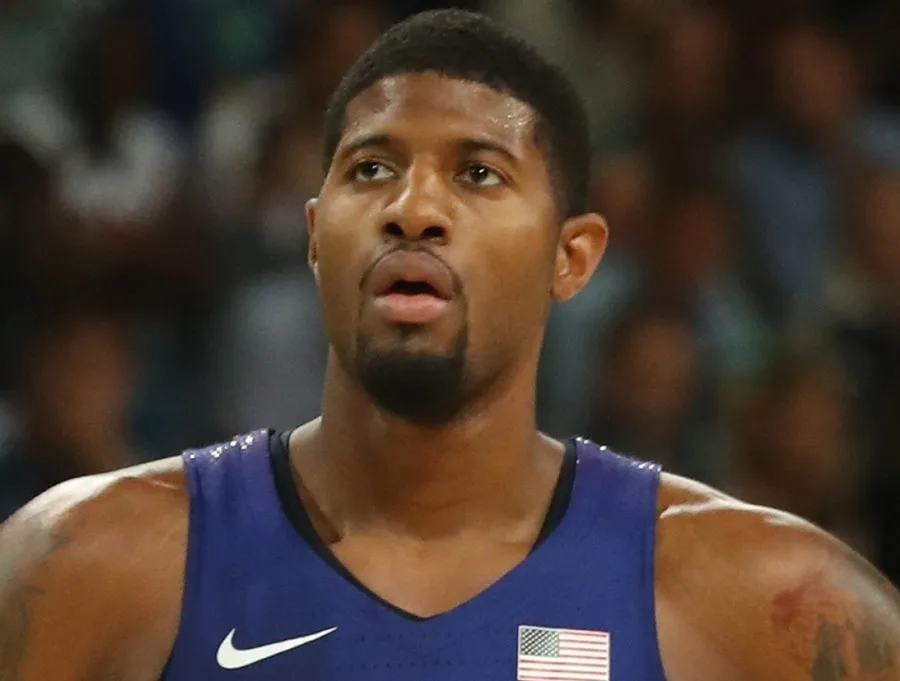 NBA Player Paul George With Circle Goatee