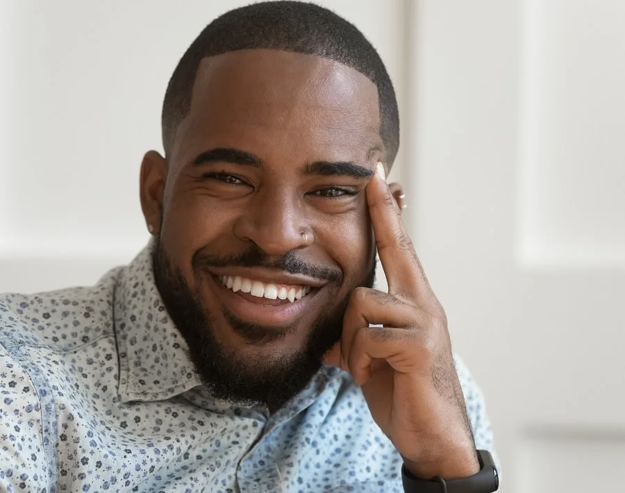 beard style for black men with diamond face