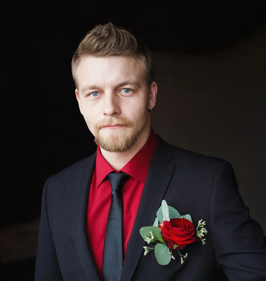 blonde beard for men in wedding