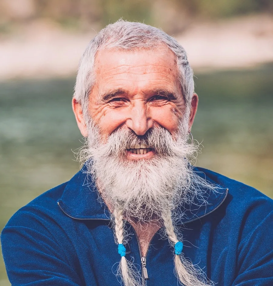 braided grey beard