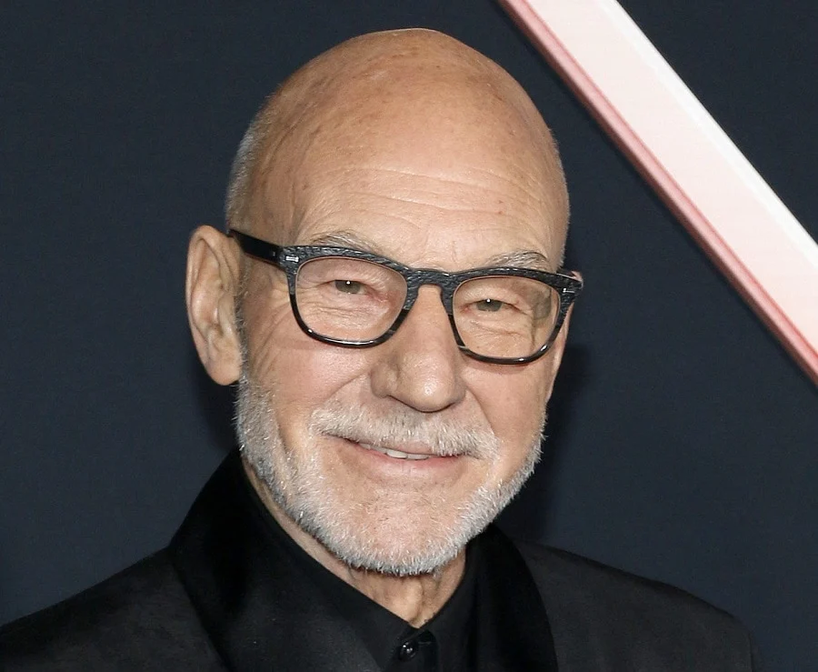 celebrity inspired grey beard style for bald head