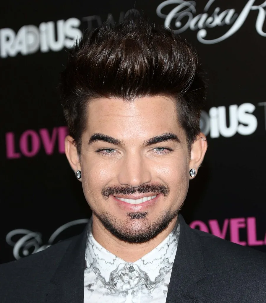celebrity inspired pompadour hairstyle with beard