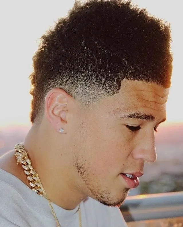 devin booker with patchy beard style