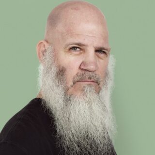 grey beard style for bald head