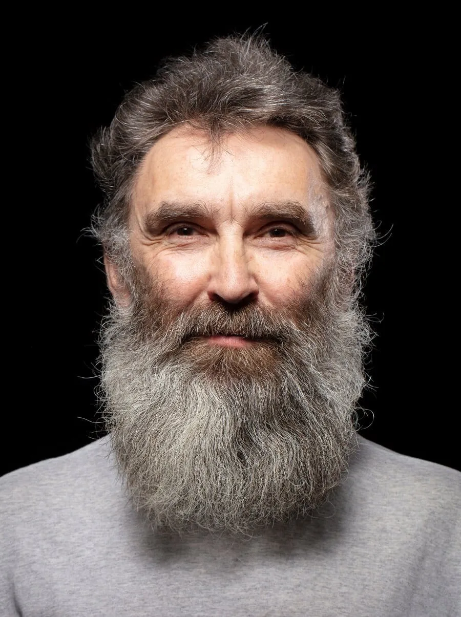 grey bushy beard